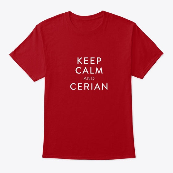 Keep Calm and CERIAN - Red and White | Premium Unisex T-Shirt