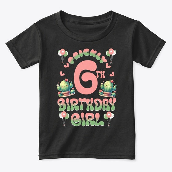 6th Birthday Prickly Cactus Graphic T Shirt