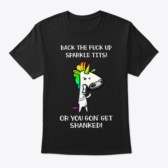 Back The Fuck Up Sparkle Tits Apparel Premium Print US Top Pick