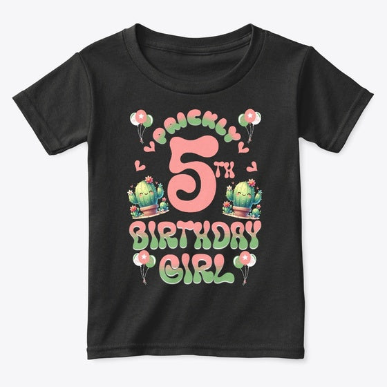 5th Birthday Cactus Graphic T Shirt