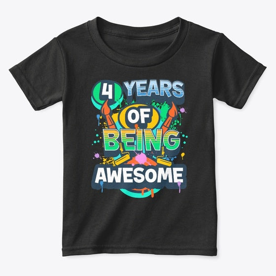4th Birthday Being Artist Painter Graphic T Shirt