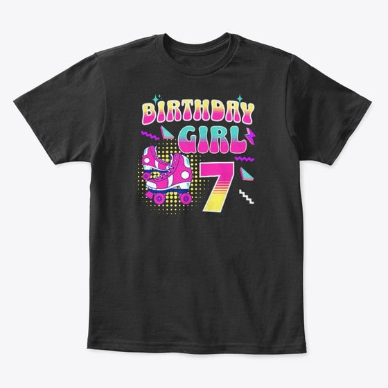 7th Birthday Roller Skating Birthdaygirl Graphic T Shirt
