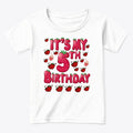 5th Birthday Strawberry Graphic T Shirt