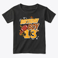 13th Birthday Football Fan Graphic T Shirt