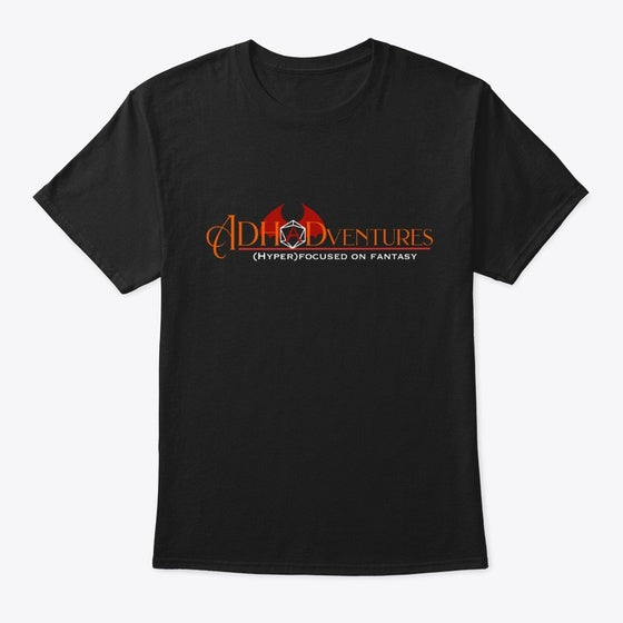 ADHaDventures Logotype on Black | Fantasy Graphic Tee for Everyday Style