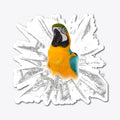 ln 1 parrot glass die cut | Premium Unisex T-Shirt, Trending Graphic Tee