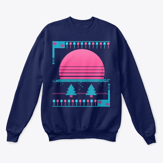 80s vaporwave ugly Christmas sweater tee | Premium Unisex T-Shirt