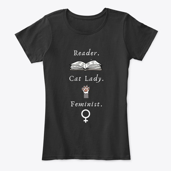 Reader Cat Lady Feminist Apparel High Search Demand Best Seller Look