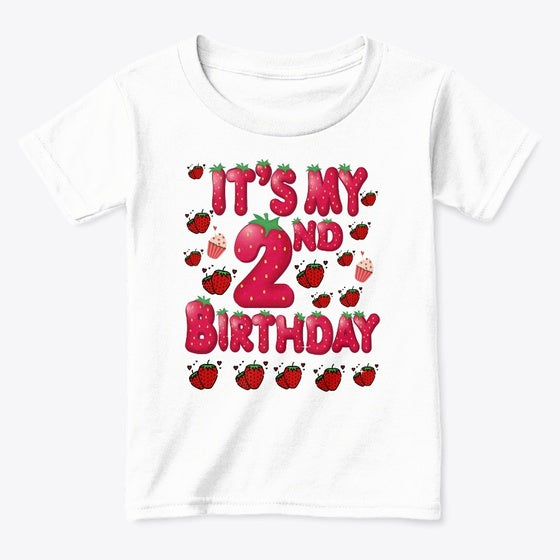 2nd Birthday Strawberry Graphic T Shirt