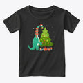 Dinosaur Christmas Tree Graphic T Shirt