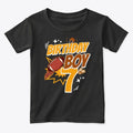 7th Birthday Football Graphic T Shirt