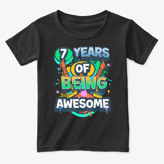 7th Birthday Being Artist Paitner Graphic T Shirt
