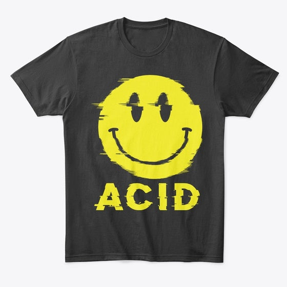 ACID 303 TECHNO SMILEYFACE UNISEX TEE T Shirt Viral TikTok Fan Favorite