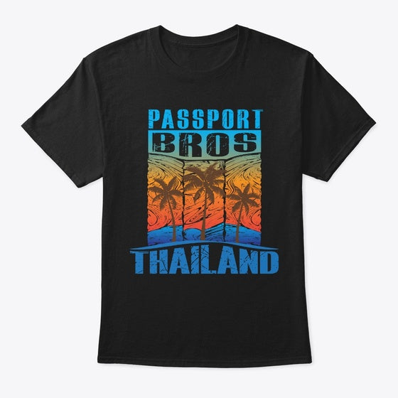 Passport Bros Black Graphic T Shirt