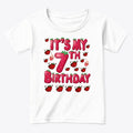 7th Birthday Strawberry Graphic T Shirt