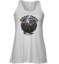 Bigfoot Smoking Sneaky Farms We Deliver Racerback Tank