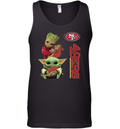 Baby Yoda And Groot Hug San Francisco 49Ers Tank Top