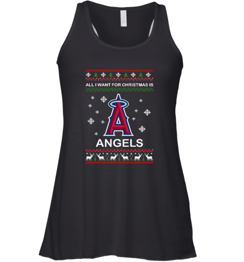 All I Want For Christmas Is Angels Xmas Racerback Tank