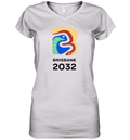 Brown Snake Bin Chicken Olympic Logo 2032 Women039S V Neck T Shirt