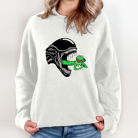 Alien Kermit The Frog Sweatshirt