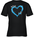 Detroit Lions Fan Big Heart With The Team Logo Youth T Shirt
