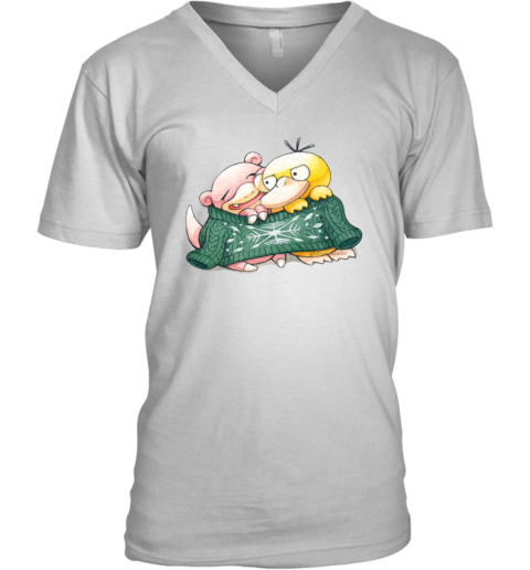 Cozy Sweater Cuties Psyduck V Neck T Shirt