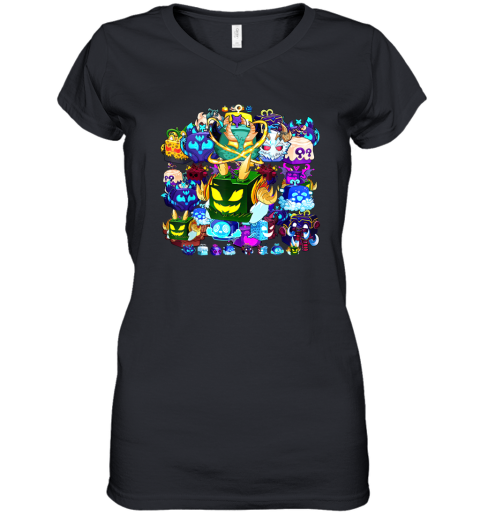 Blox Fruit Round Of Mythicales For Birthday Women039S V Neck T Shirt