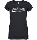Enjoy Flat Earth It039S The Real Thing Coca Cola Logo Parody Women039S V Neck T Shirt
