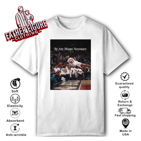 By Any Means Necessary Dennis Rodman Flying Photo T Shirt