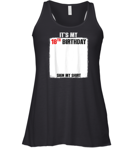 18Th Birthday Unique Signature Keepsake Racerback Tank