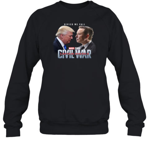 Captain America Civil War Trump Vs Elon Sweatshirt
