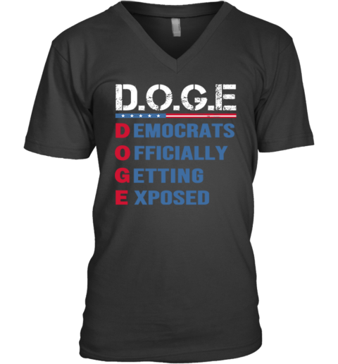 Doge Democrats Officially Getting Exposed V Neck T Shirt