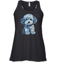 Denim Patch Animal Dog Racerback Tank