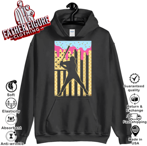 Baseball Ice Cream Drip Hoodie