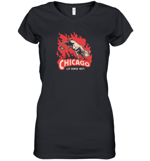 Chicago Lit Since 1871 Women039S V Neck T Shirt