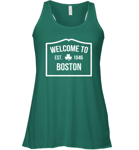 Boston Celtics Welcome To Boston Est 1946 Racerback Tank