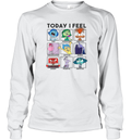 Disney Pixar Inside Out 2 Today I Feel Vintage Panels Long Sleeve T Shirt