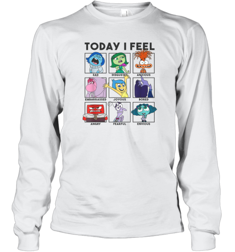 Disney Pixar Inside Out 2 Today I Feel Vintage Panels Long Sleeve T Shirt