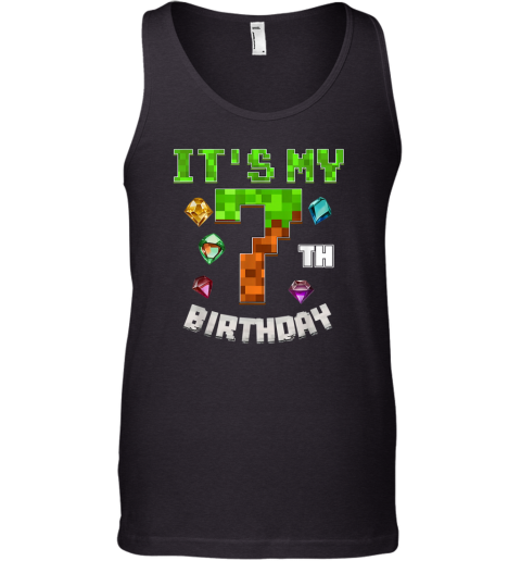 It039S My 7Th Birthday Video Game Pixel Tank Top
