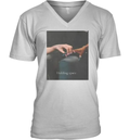 Ariana Holding Cynthia Finger Holding Space Wicked V Neck T Shirt