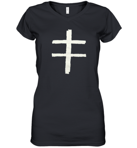 Burn The System Women039S V Neck T Shirt