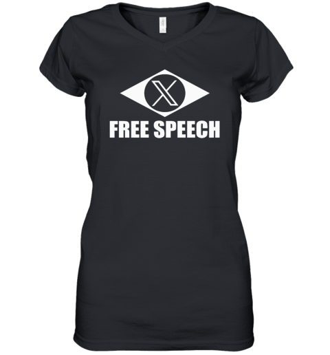 Eduardo Bolsonaro Wearing Free Speech Women039S V Neck T Shirt