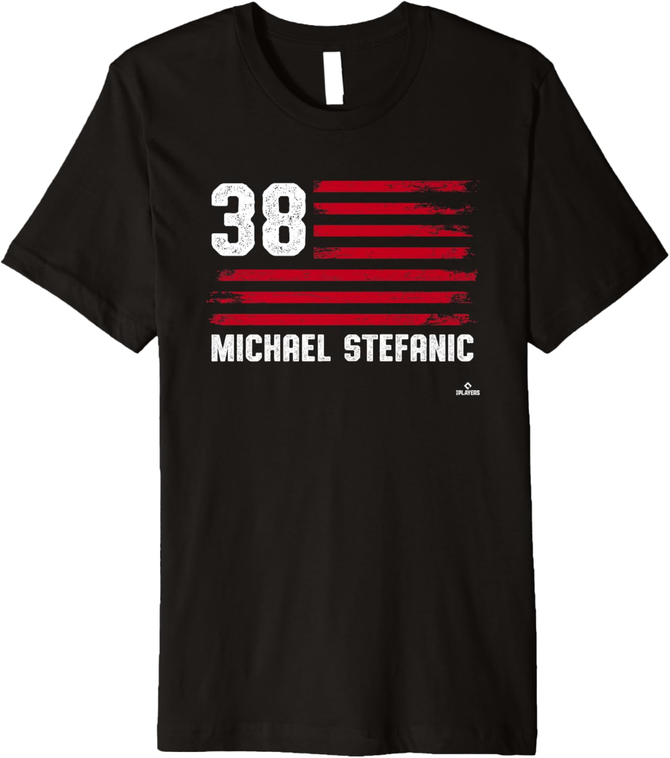 Flag Stripes Michael Stefanic Los Angeles Baseball MLBPA Premium