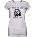 Dudes For Like Harris Man Tee White Dudes For Harris Women039S V Neck T Shirt
