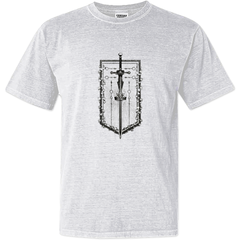 Even In Arcadia Damocles Crest Flag Dyed Heavyweight T Shirt