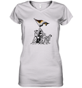 Bjork Human Behaviour Raising The Gay Pride Bear Flag Women039S V Neck T Shirt