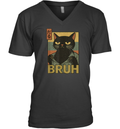 Cat Bruh Meme Japanese Anime V Neck T Shirt