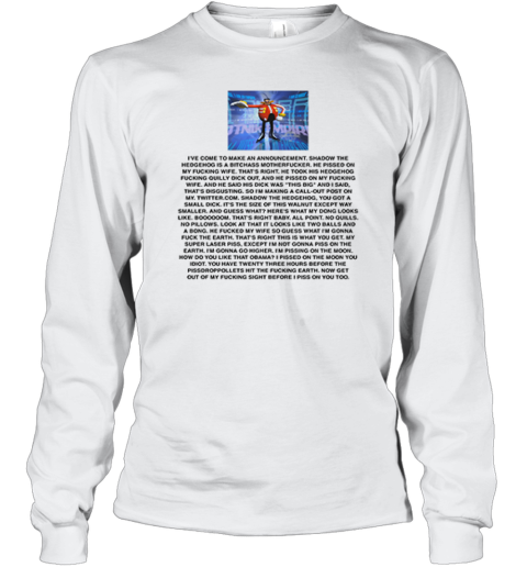 Dr Eggman Shadow The Hedgehog Is A Bitchass Motherfucker Long Sleeve T Shirt