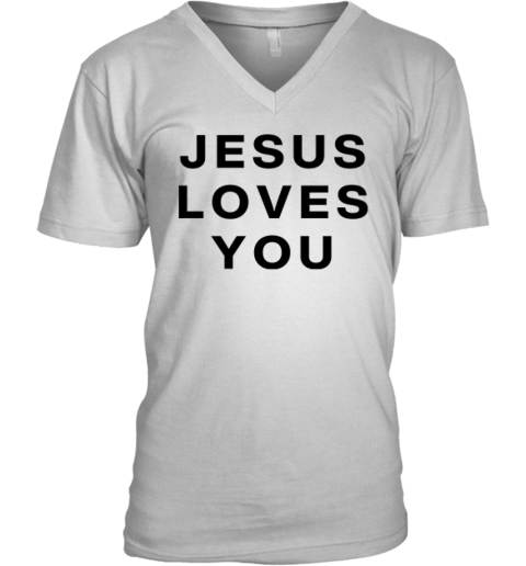 C J Stroud Jesus Loves You V Neck T Shirt