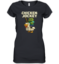 Chicken Jockey Women039S V Neck T Shirt